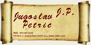 Jugoslav Petrić vizit kartica